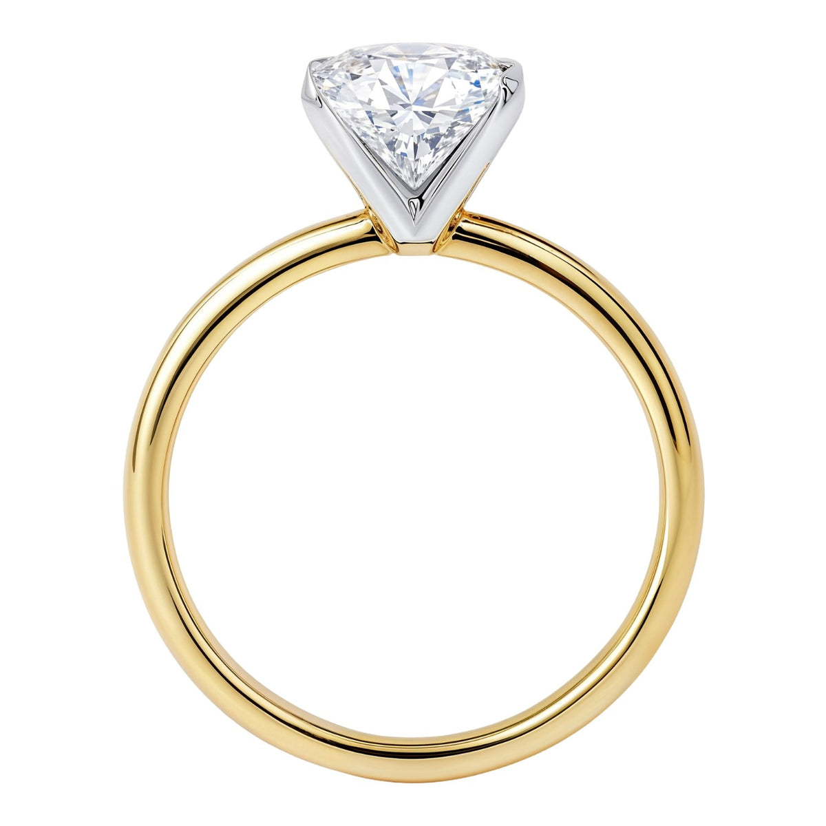 1 1/2 Carat Oval Lab Grown IGI G/VS1 Diamond Solitaire Ring in 14K Yellow Gold