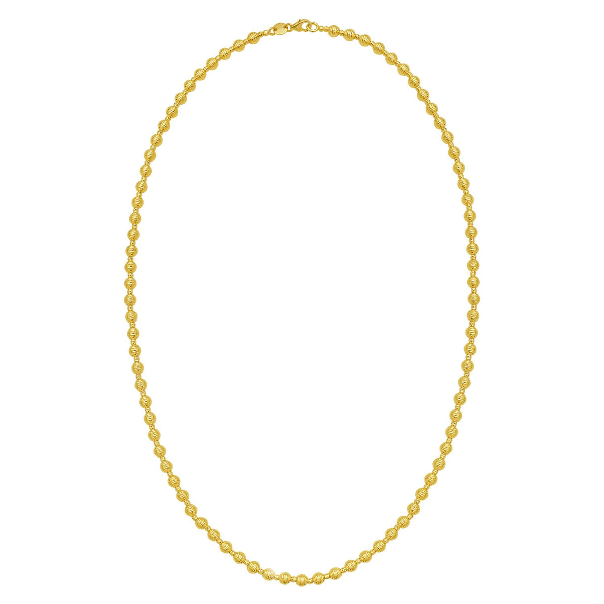14K Yellow Gold Disco Diamond Cut Bead Chain (4.00 mm)