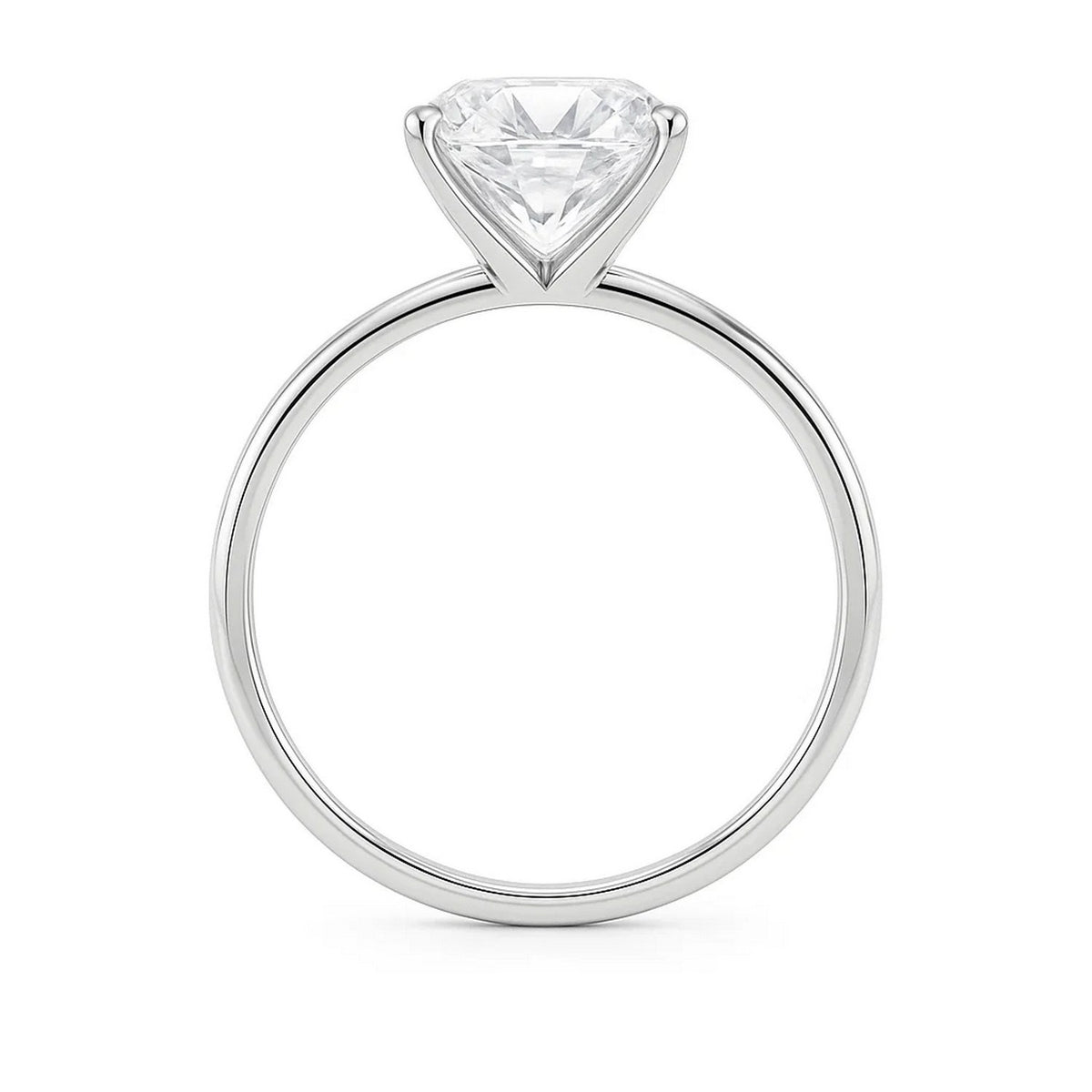 5 Carat Radiant Lab Grown IGI G/VS1 Diamond Solitaire Ring in 10K White Gold