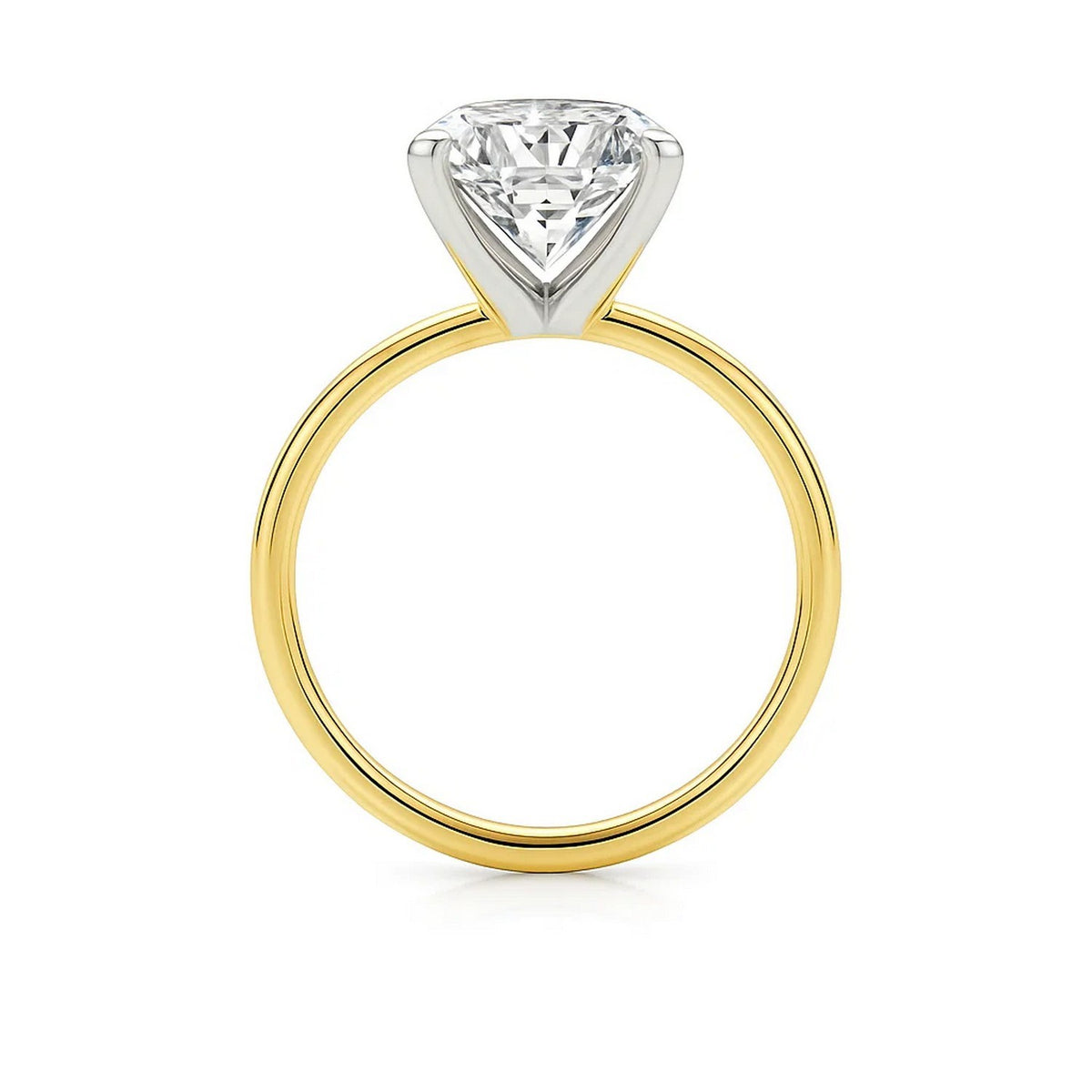 5 Carat Emerald Lab Grown IGI G/VS1 Diamond Solitaire Ring in 10K Yellow Gold